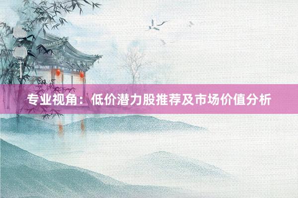 专业视角：低价潜力股推荐及市场价值分析