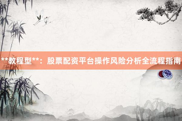**教程型**：股票配资平台操作风险分析全流程指南