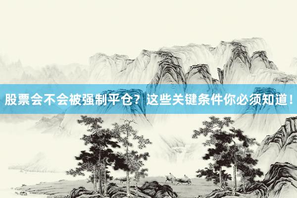 股票会不会被强制平仓？这些关键条件你必须知道！