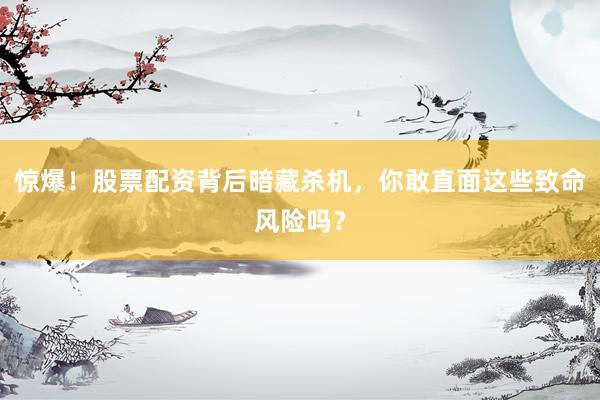 惊爆！股票配资背后暗藏杀机，你敢直面这些致命风险吗？